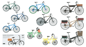 商品化案イラスト Kinashi Cycle x The Conran Shop Bicycle